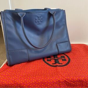 Tory Burch Navy Leather Tote